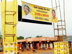 Museveni's Referendum banners 