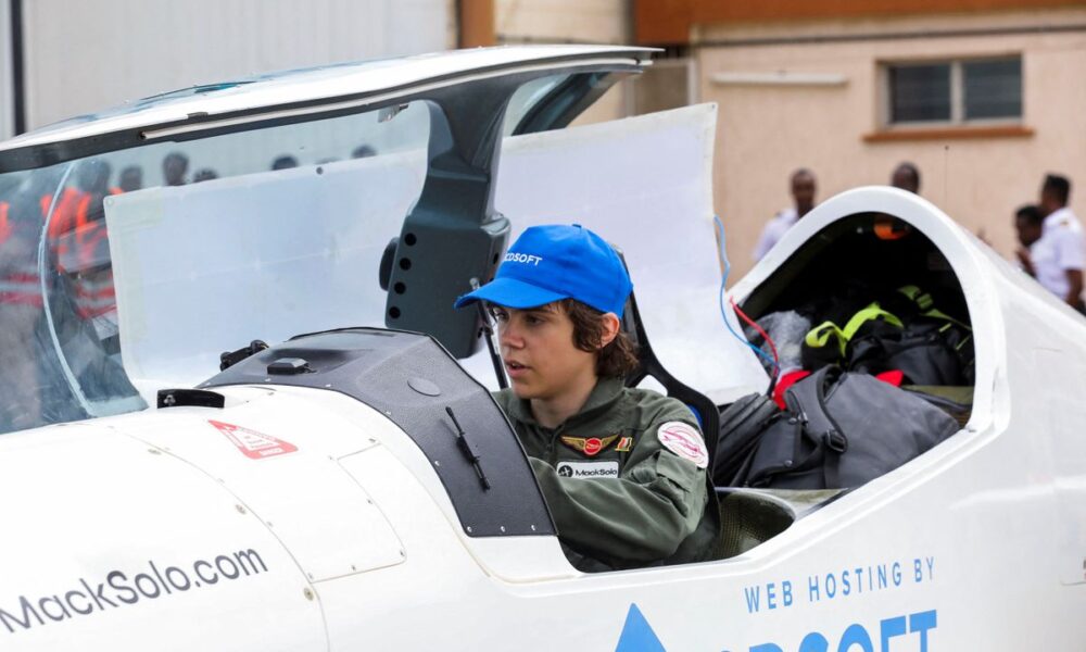 Teen pilot reaches Kenya in round the world quest