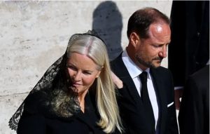 Norway's Crown Prince Haakon and Crown Princess Mette-Marit/ Screengrab