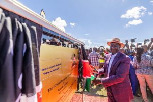 Ruto during the groundbreaking ceremony of the proposed new Narok International Airport.