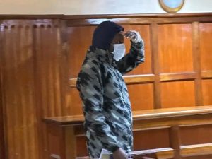 Gospel artist Ringtone Apoko when he appeared in court.
