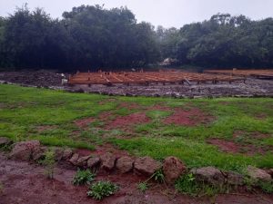Ongoing construction of the hotel inside Ngong Forest.