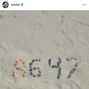 "Cool shell formation," Comey commented before deleting the post