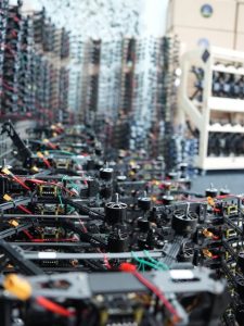 Inside of a drone making factory in Russia.