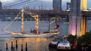 Brooklyn Bridge ship crash kills two people. Credit: ABC News