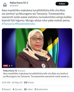 Tanzania police X account hacked 