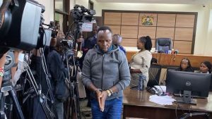 Trans Nzoia Governor George Natembeya at the Milimani Anti-Corruption Court on May 20, 2025.