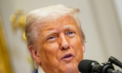U.S. President Donald Trump speaks during a press conference in the Roosevelt Room at the White House in Washington, D.C., U.S., May 12, 2025. REUTERS