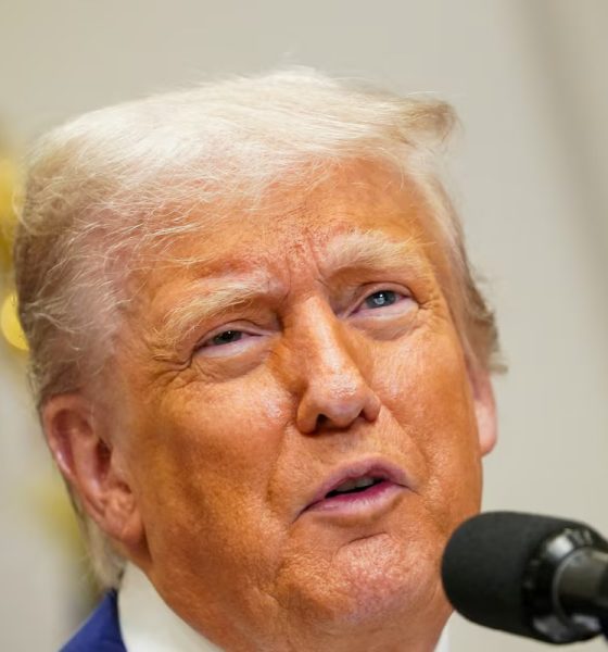 U.S. President Donald Trump speaks during a press conference in the Roosevelt Room at the White House in Washington, D.C., U.S., May 12, 2025. REUTERS