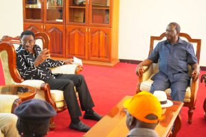 Governor James Orengo and Raila Odinga at a past event.