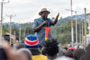 President Ruto while addressing residents in Migori on his three day tour.