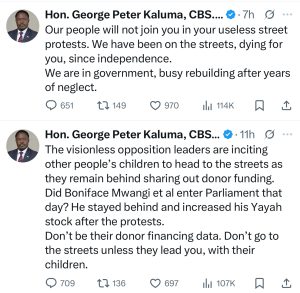 A screenshot of Kalumaâs X Post.