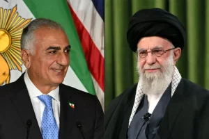 The Islamic revolution ousted the father of Reza Pahlavi (L) © Patrick T. Fallon, - / AFP/File