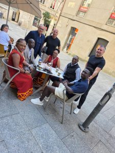 Aldrine Kibet, his parents and representatives in Spain. The Kenyan youngster is set to join La Liga outfit Celta Vigo.