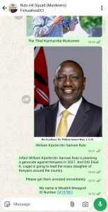 Screenshot of one of the chats to the DCI WhatsApp group doing rounds in social media.