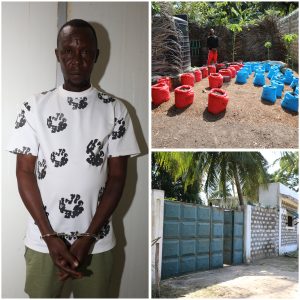 Diani drug bust: Two suspects — Gianardi Giulio, a 37-year-old believed to have links to organized drug syndicates in Europe, and Moses Nanoka Egadwa, a Kenyan national suspected to be his local liaison — were arrested at the scene.
