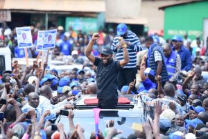 Governor George Natembeya at a past political rally.