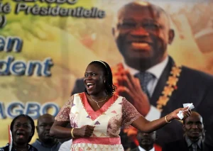 Simone Gbagbo gave passionate speeches in support of her husband - next month she herself will take centre stage