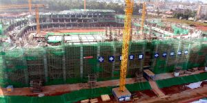 Ongoing construction of Talanta Sports City Stadium in Nairobi on January 23, 2025.