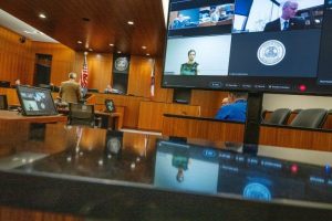 Tyler Robinson, the suspect charged with killing political activist Charlie Kirk, attends a court appearance remotely from his jail cell in Provo, Utah / AFP