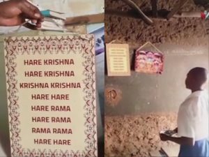 Pupils are forced to recite Hindu prayers in exchange for food.