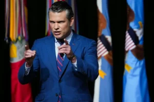 Defense Secretary Pete Hegseth declared an end to 'ideological garbage' in the military (Andrew Harnik)/Getty Images via AFP)
