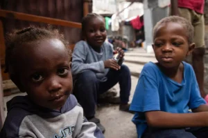 Children in a shelter for people displaced by gang violence in Port-au-Prince, Haiti. AFP