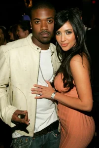 Ray J and Kim Kardashian at the Roosevelt Hotel in Hollywood, California, on March 22, 2006.