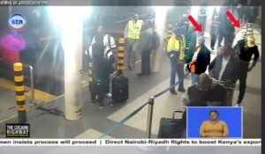 A screenshot of CCTV footage of Moha seen leading away the cocaine Smuggler.