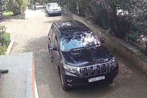 A screen grab of CCTV footage of a Toyota Prado used by individuals suspected to be behind a series of burglaries in Kilimani, Kileleshwa and Westlands. 