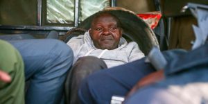 Kinyuka Kimunyi, a man suspected of killing a GSU officer, is help on October 13, 2025 at Kilimani Police Station.