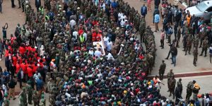Supporters of Former Prime Minister Raila Odinga viewing his body at Kasarani Stadium in Nairobi on October 16,2025.