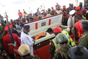 Public viewing of Odinga’s body at Mamboleo Grounds, Kisumu.