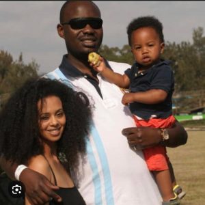 The late Fidel Odinga, son and widow Lwam Bekele.