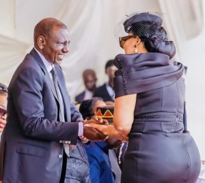 Elizabeth Macheka Tsvangirai greeted by President William Ruto