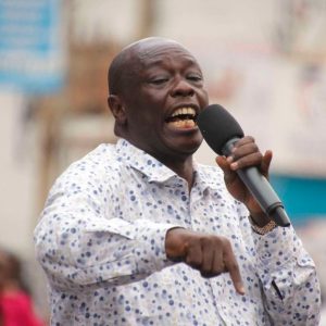 Former Deputy President Rigathi Gachagua addresses wananchi in Nyeri town on June 15, 2024.