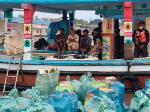 Some of the six Iranian crew members under tight security after a seizure of narcotics aboard an Iranian Vessel worth Sh8.2billion some 650 km off the shore of Mombasa.