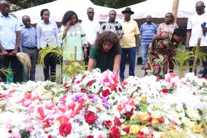 Charlene Ruto visits the grave of the late Raila Odinga and condoles with the Odinga family in Bondo, Siaya county.