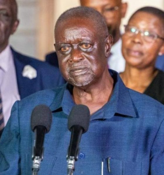 Oburu Oginga addresses journalists in Nairobi on Friday, October 17, 2025.