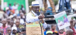 President William Ruto during a public rally on Thursday, October 30, 2025.