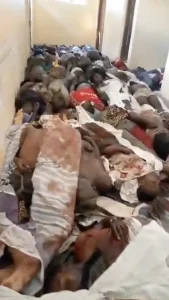 CNN verified videos of bodies covering the floor inside the Mwananyamala Hospital in Dar es Salaam. Obtained by CNN