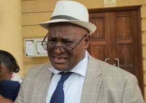 Lawyer Evans Ondieki broke down while addressing journalists at Milimani Law Courts on December 3, 2025/SCREENGRAB