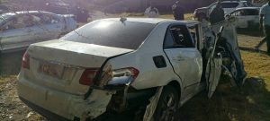 The car driven by former Lugari MP Cyrus Jirongo during the fatal accident on December 13, 2025/HANDOUT