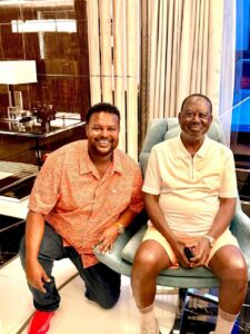 Oketch Salah and Raila Odinga.