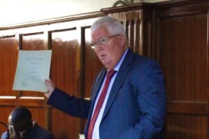 Senior Lawyer Guy Spencer Elm giving his witness testimony