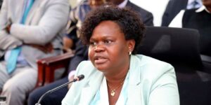 Homa Bay Governor Gladys Wanga appears before the Senate County Public Accounts Committee (CPAC) chaired by Homa Bay Senator Moses Otieno Kajwang' at Bunge Tower, Nairobi on June 16, 2026.